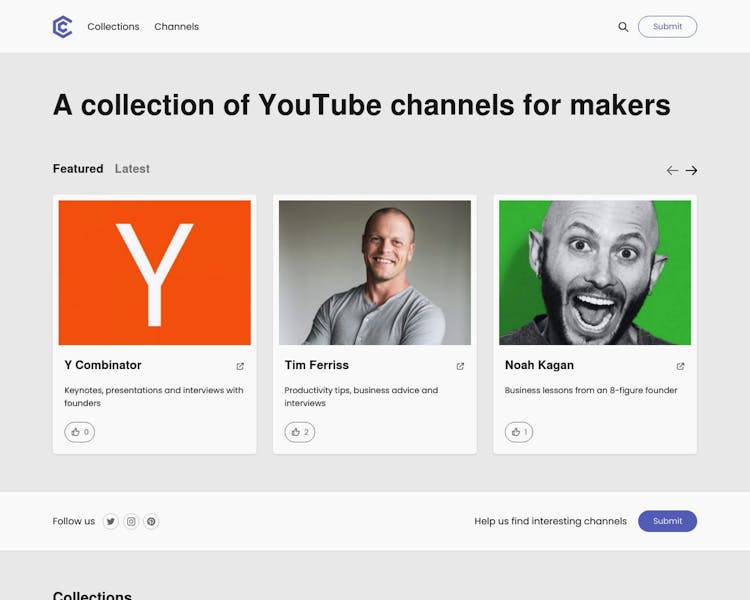 Creator Channels Screenshot