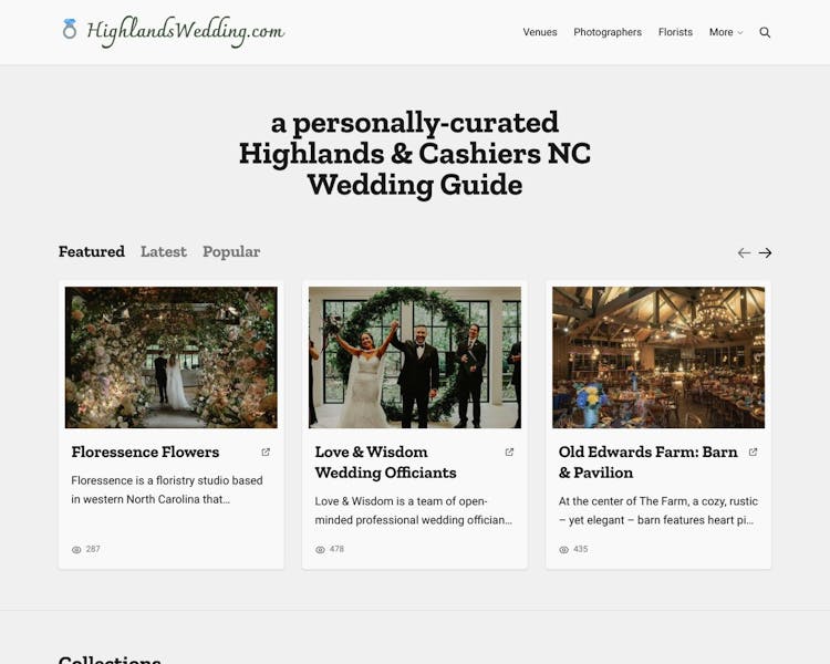 Highlands Wedding Guide Screenshot