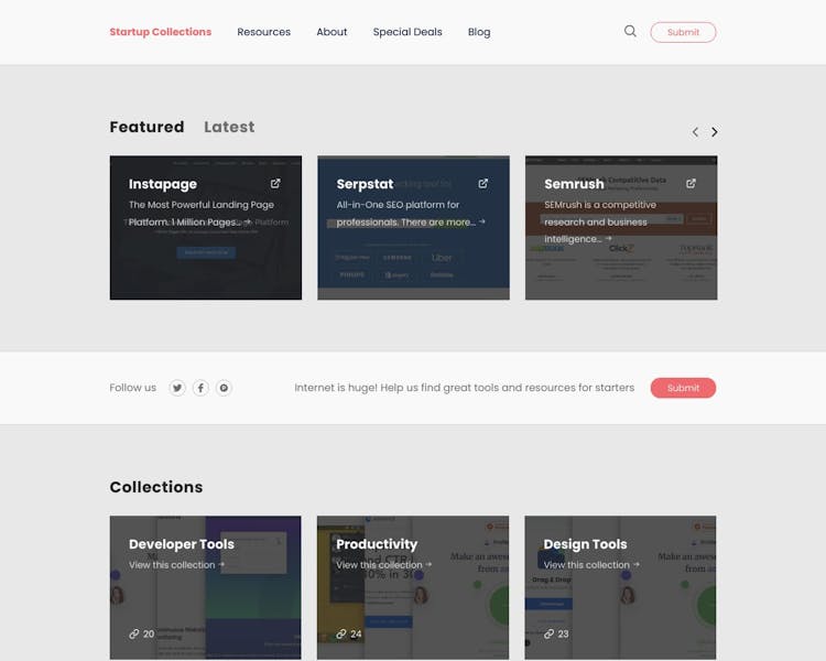 Startup Collection Screenshot