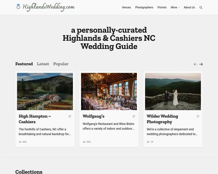 Highlands Wedding Guide Screenshot