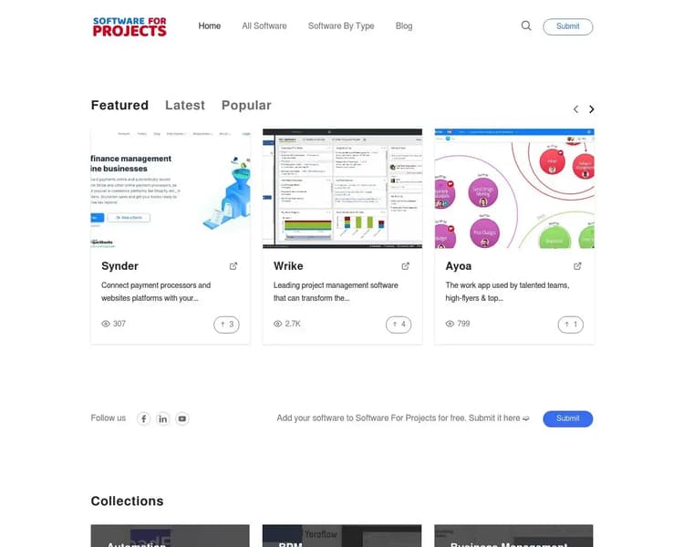 Software for Projects Screenshot