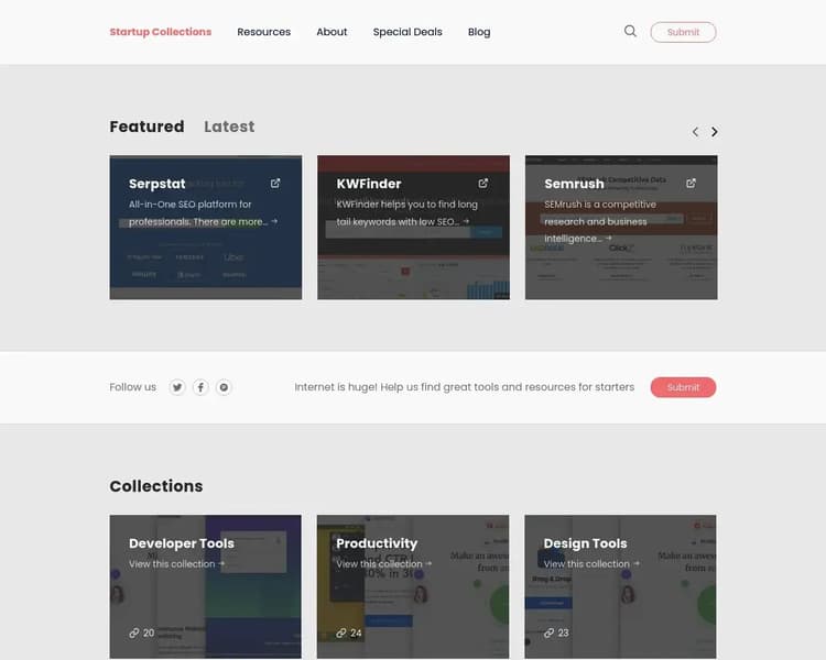 Startup Collection Screenshot